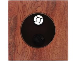 Houten Subwoofer Behuizing - Luidspreker Kast - Auto Audio Verbeteren - Gestreepte Houtafwerking - 16.8 cm - Khaki