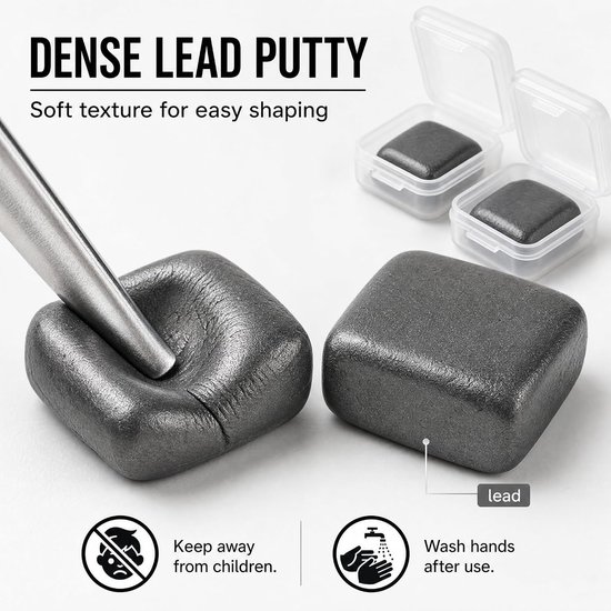 Kneedlood Vissen - Wolfraam Putty - Karpervissen Balanceren - Vormbaar en Plakkerig - 2x 15g - Grijs — afbeelding 5