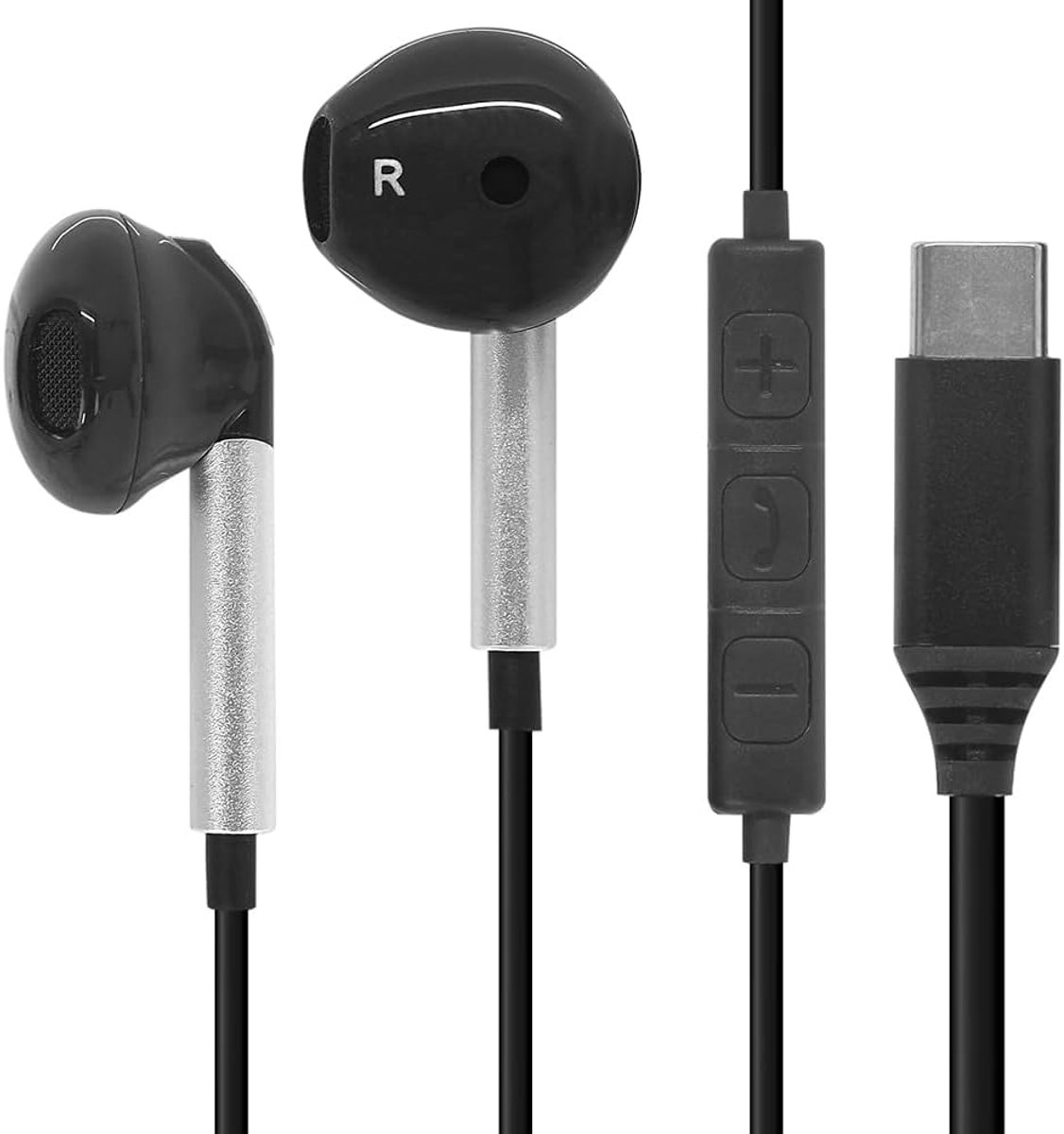 SnelShoppen - Draadloze USB-C Hoofdtelefoon, Universeel, Compatibel met Alle Merken, Mobiele Telefoons, Tablets en PC, Geluidsonderdrukking, Volume- e
