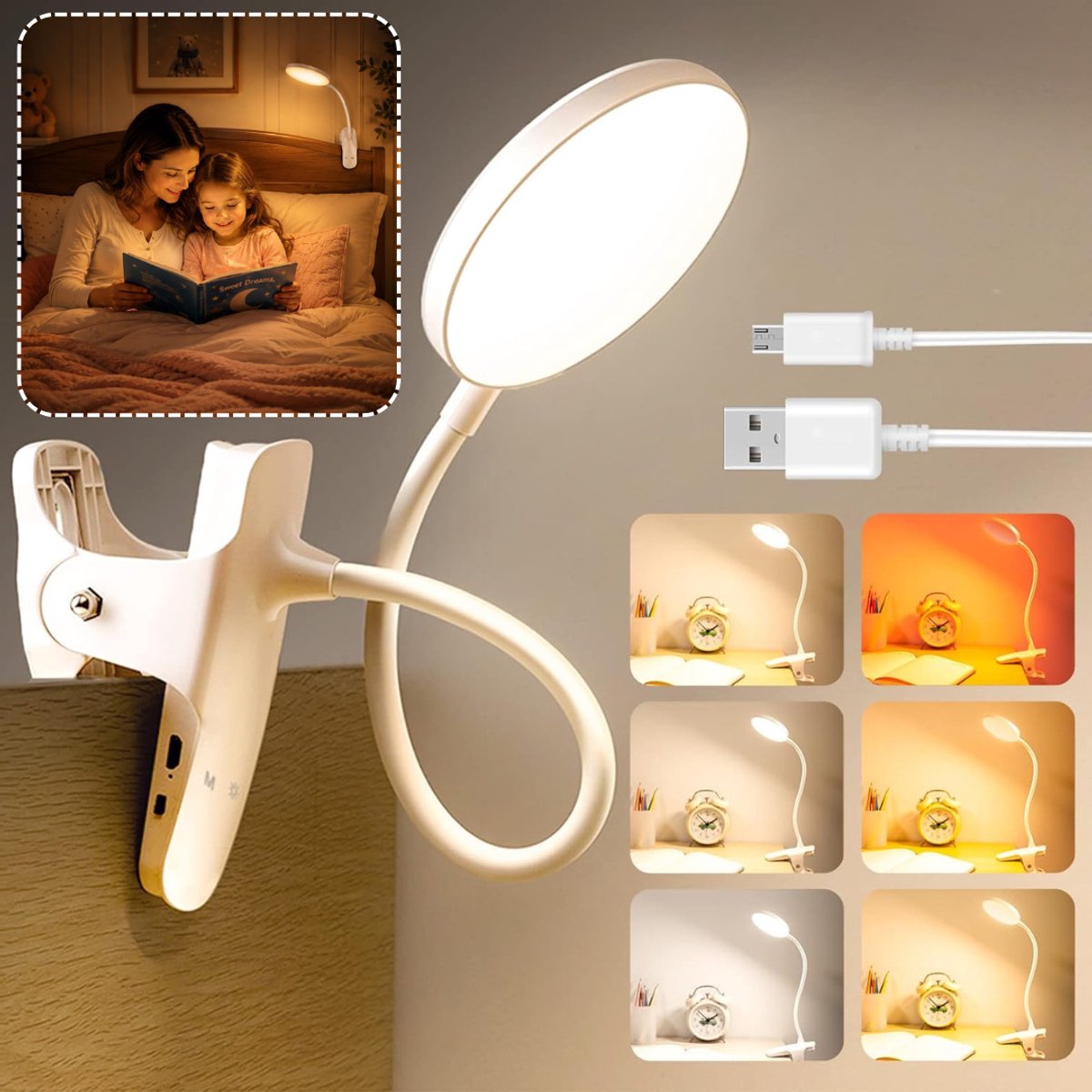 Zavio® Bedlampjes Hoofdbord - Leeslampjes - Bedlamp Slaapkamer Volwassenen