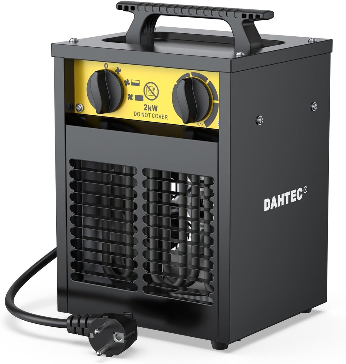 Elektrische ventilatorkachel 2000W - Stalen behuizing - Thermostaat & oververhittingsbeveiliging - ShopVlot