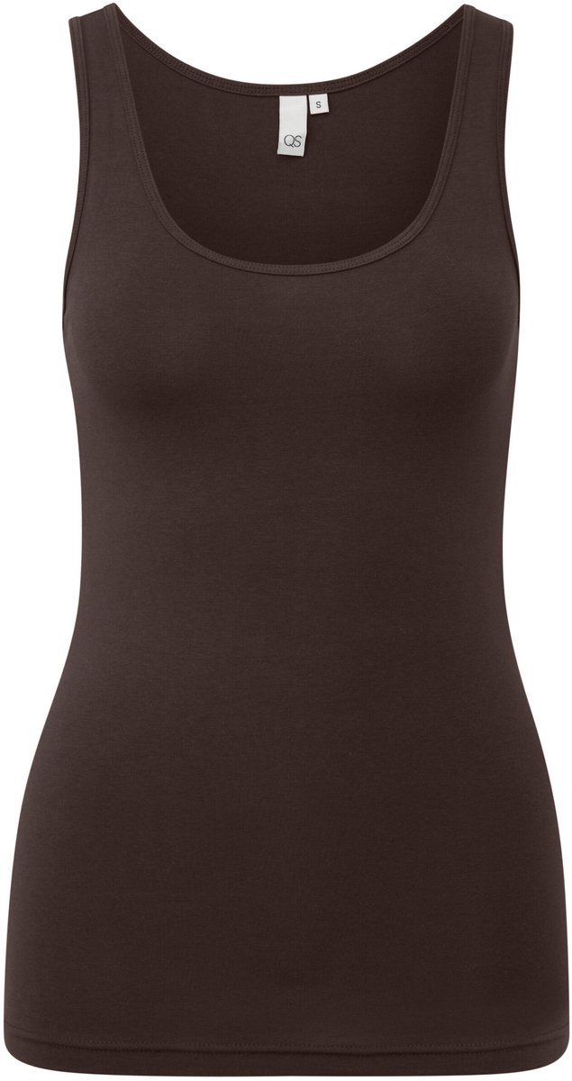 Q/S designed by - Dames t-shirt - Maat XXL - Vrouwen - Bruin - katoen