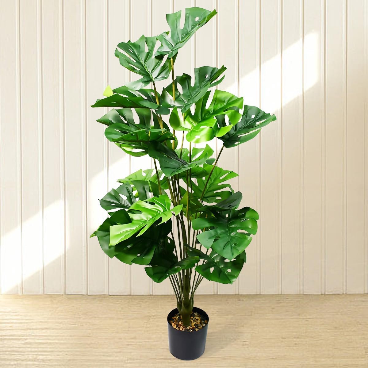 SnelShoppen - 28" Kunstplant - Realistische Nepplant voor Binnen en Buiten - Groen Blad - Perfect voor Huiskamer, Tuin, Keuken en Feesten