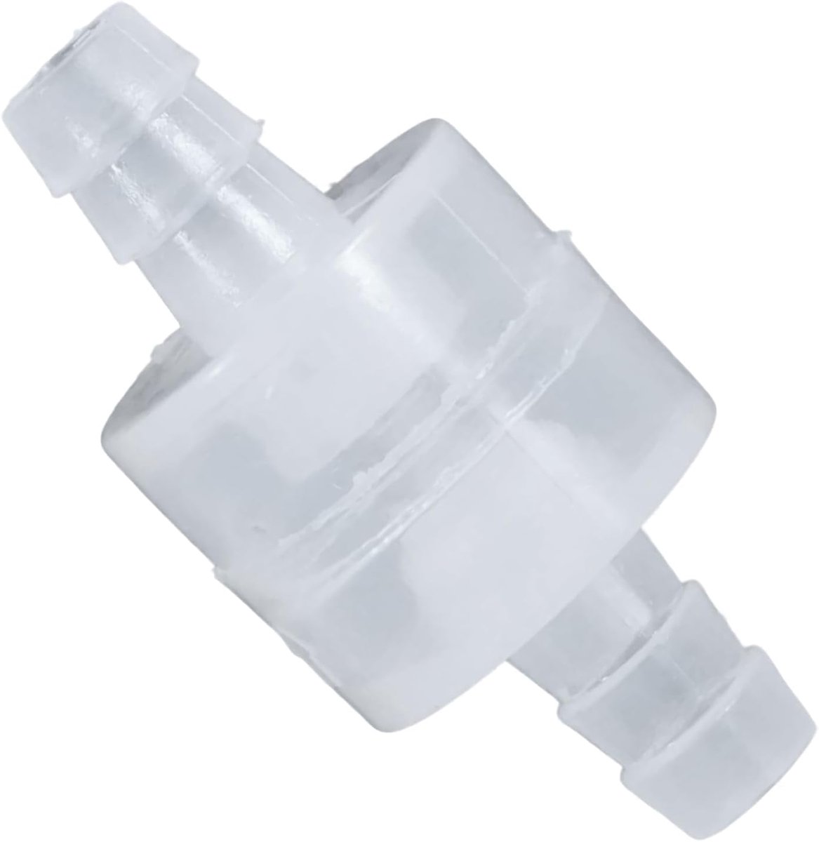 Terugslagklep voor 8 mm slangen, ideaal accessoire voor condensatiepompen en drogers, transparant kunststofmateriaal, hoge thermische en chemische bestendigheid