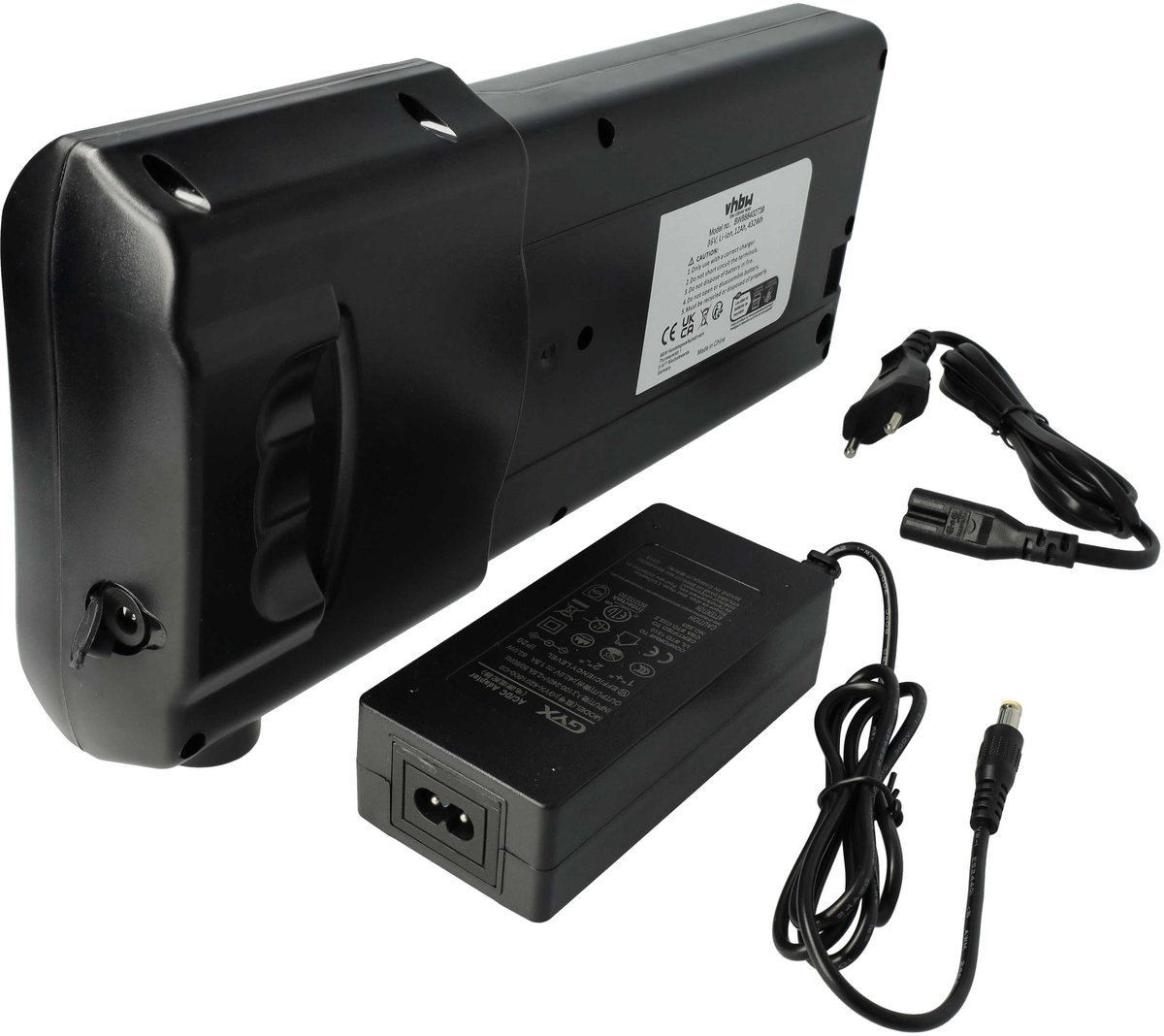 vhbw-accu compatibel met Union Cadence E-bike 28, elektrische damesfiets, Canto, Electrobeat E-bike (12 Ah, 36 V, Li-Ion, incl. oplader) - Zwart
