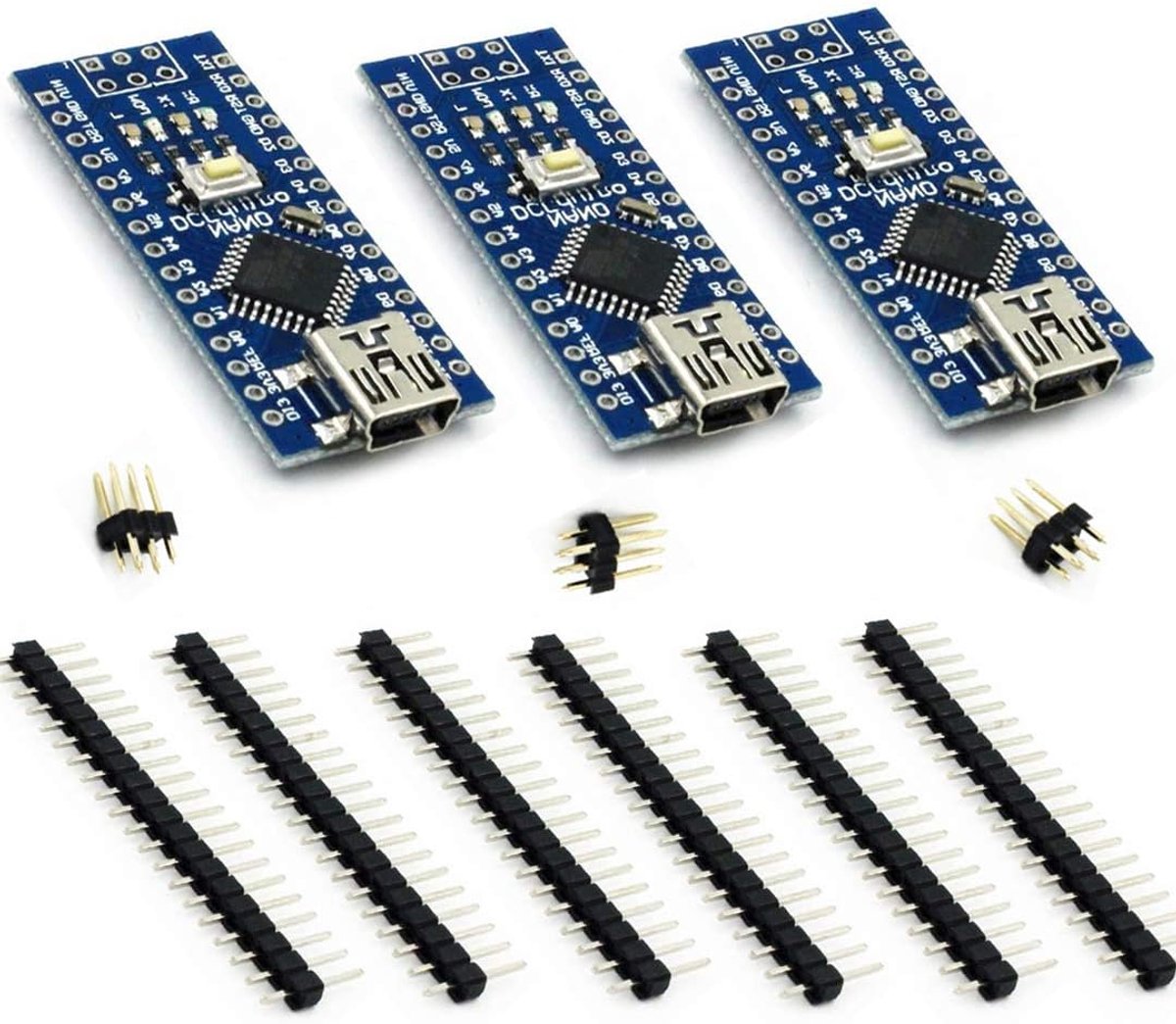 3 stks Nano V3.0 ATmega328P CH340G 5V 16M Mini USB Micro Controller Board Development Board voor Arduino met PIN Headers Pin Ongesoldeerd