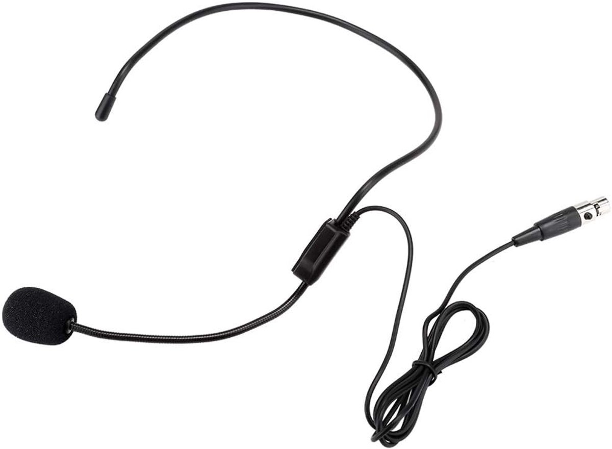 headset met microfoon, mini XLR 3-pin TA3F connector Professionele draadloze microfoon headset