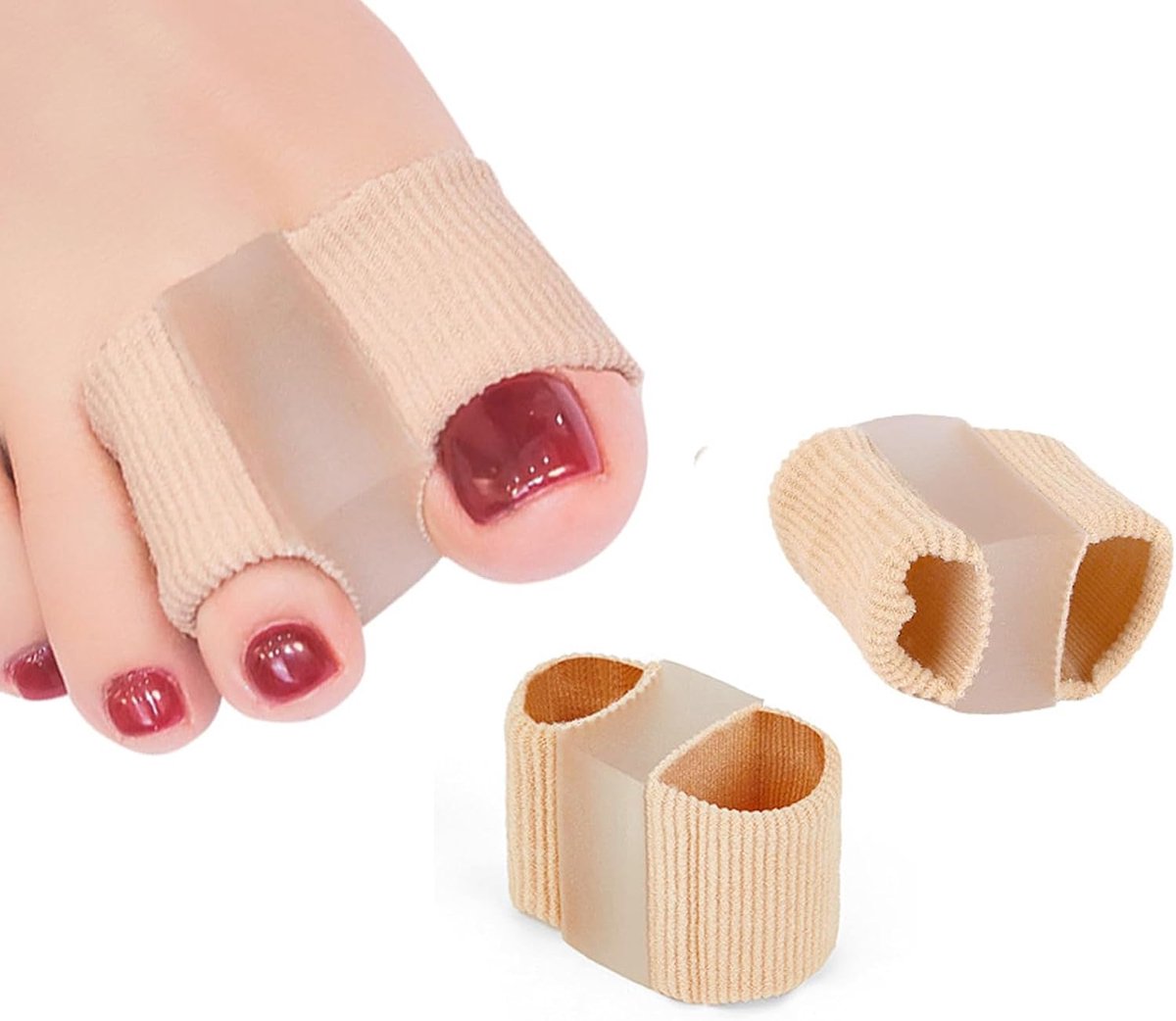 teenverdelers, 2 stuks correctiegel, teenafstandhouders van gel, teencorrectie, teencorrectie, teenscheider, bunion, teenscheider, uniseks