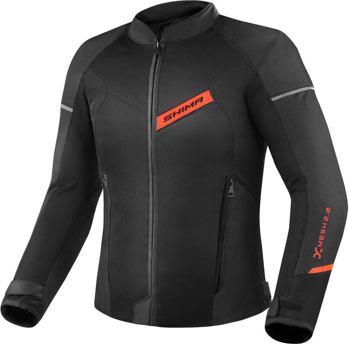 SHIMA X-Mesh 2.0 Zwart Rood Textiele Motorjas - Jas