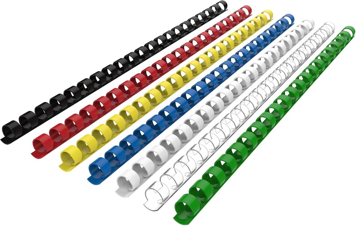 Bindruggen, 12 mm, 21 ringen, 90 vel bindcapaciteit, meerdere