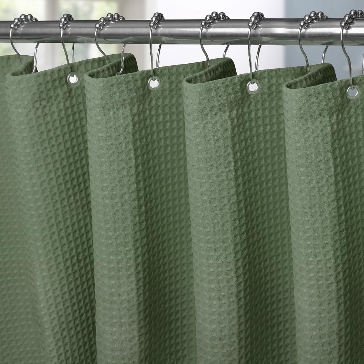 Douchegordijn 122x182cm - Wafelstof - Waterdicht - Anti-mould voor een schone badkamer - SnelShoppen