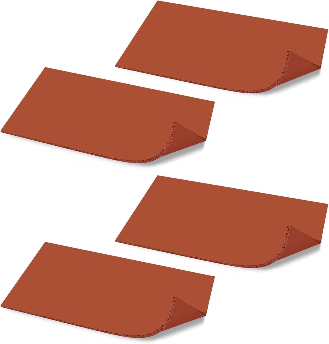 4 stuks siliconen warmtepersmat 20 x 10 cm, dubbelzijdig bestand
