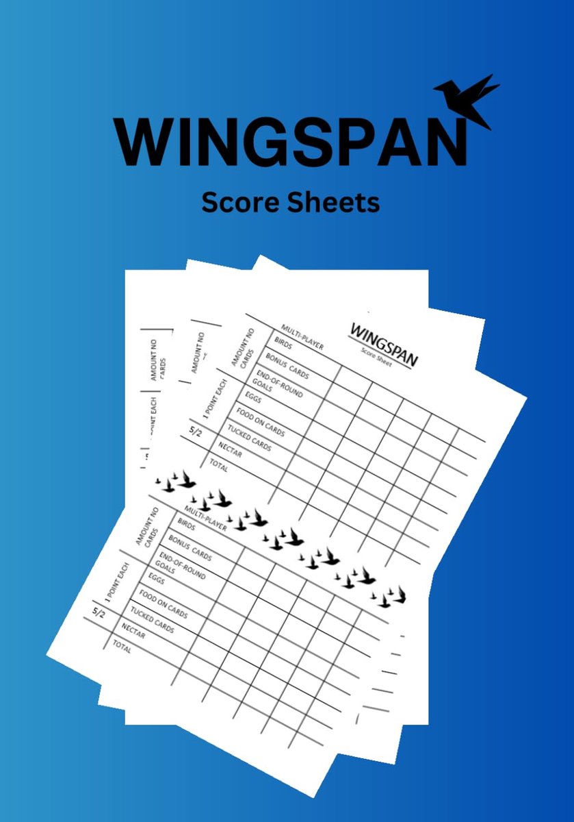 Wingspan scoreblokken 198 stuks - scorekaarten voor Wingspan - scoreboek voor uitbreidingen - ShopVlot