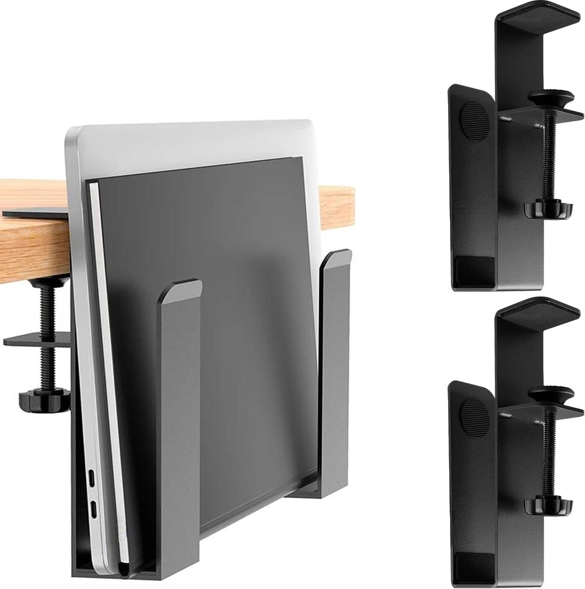 Verstelbare bureau-zijlaptophouder, laptopstandaard, verticaal
