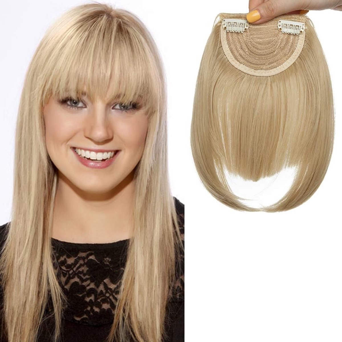 Clip in Pony Haarstuk Extensions Fringe Bangs One Piece In Front