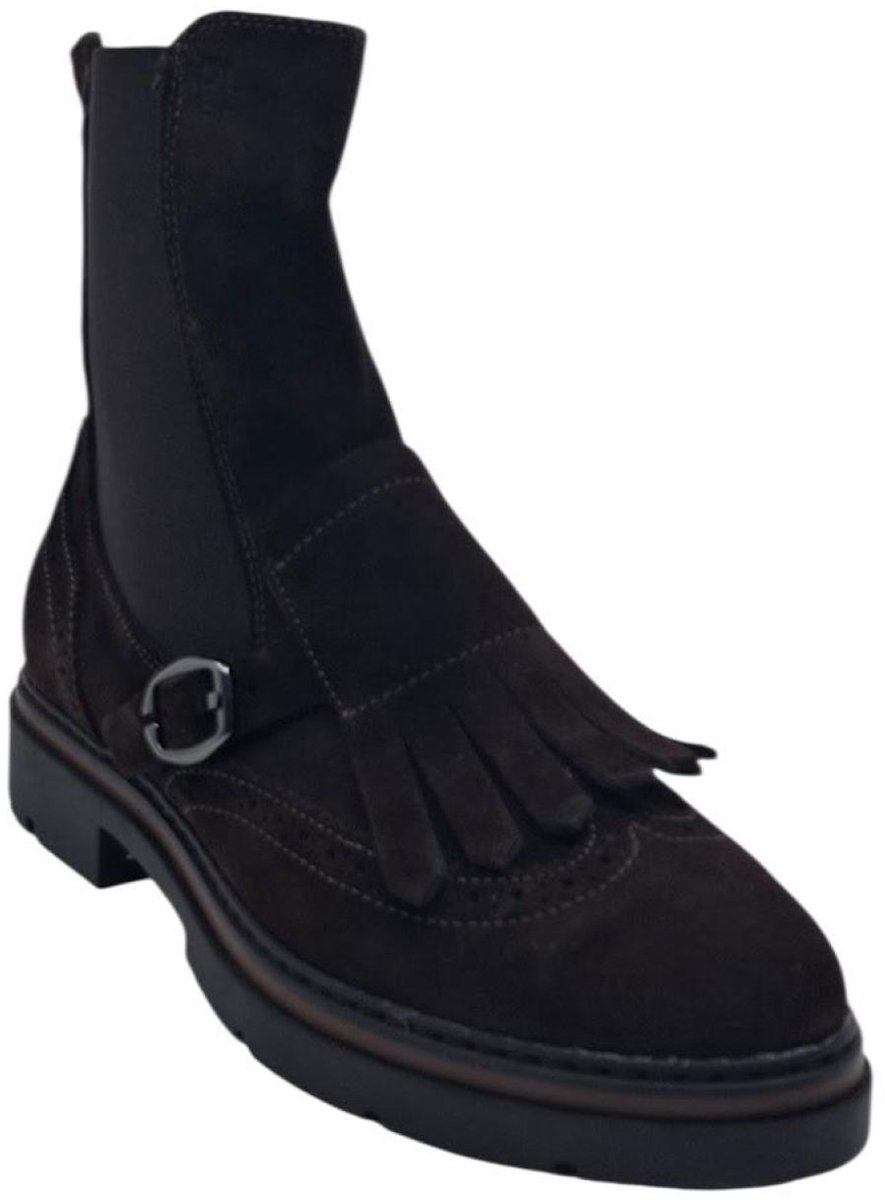 DL Sport 7248 Cacao | Enkellaars met franjes voor steunzolen