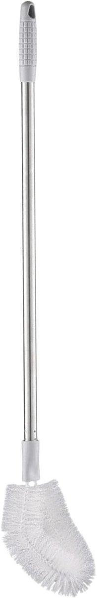 Lange Flessenborstel - Emmerreiniger Gootsteenborstel - Diep Reinigen - Flexibele 120-graden Kop - 70 cm - Grijs