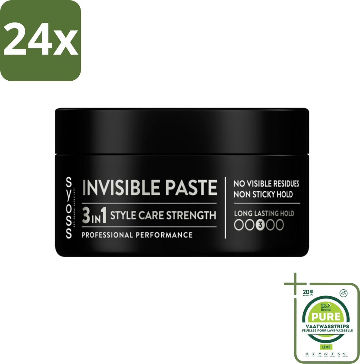 SYOSS - Invisible Paste 100 ml - Haarpaste - Langdurige Styling - 100ml - Voordeelverpakking - 24 stuks - Haarpasta - Stylingpasta