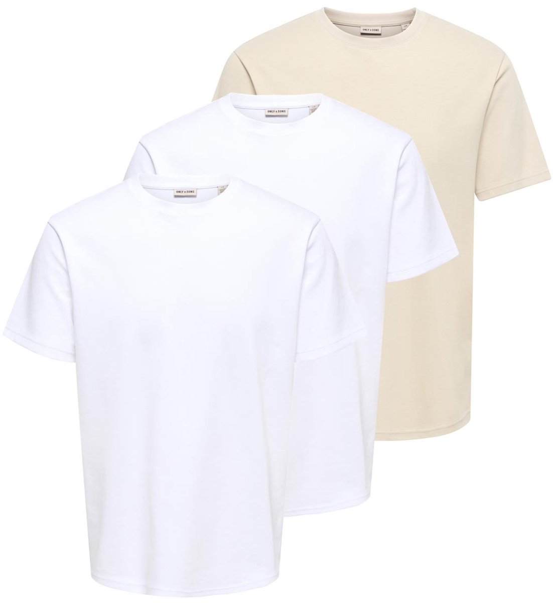 Only & Sons Heren t-shirt 3 pack Caspian