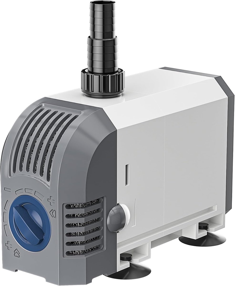SnelShoppen - HJ-1101 Multifunctionele Onderwaterpomp 900 l/h - Stil, Energiezuinig, RVS Kern, Robuuste ABS Behuizing - Ideaal voor Tuin, Aquarium, Vi