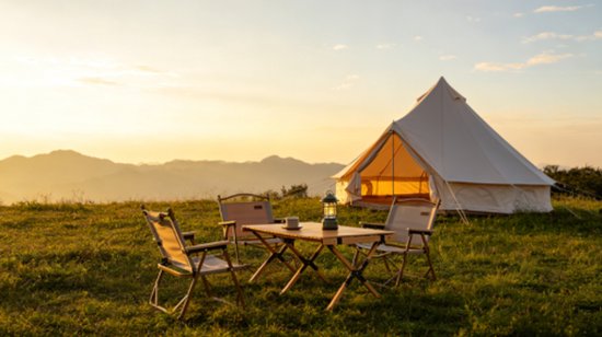 Oxford Bell Tent voor gezinskamperen - Ruime 9,8 ft yurt met kacheldoorvoer, grote glampingtenten voor 3-4 personen, 6-seizoenen Oxford warme tent schuilplaats beige 02 van Oxford — afbeelding 2