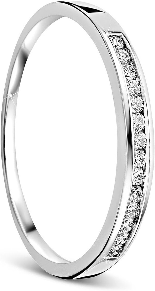 18 k (750) 18 karaats, (750) witgoud Brillantschliff Diamant