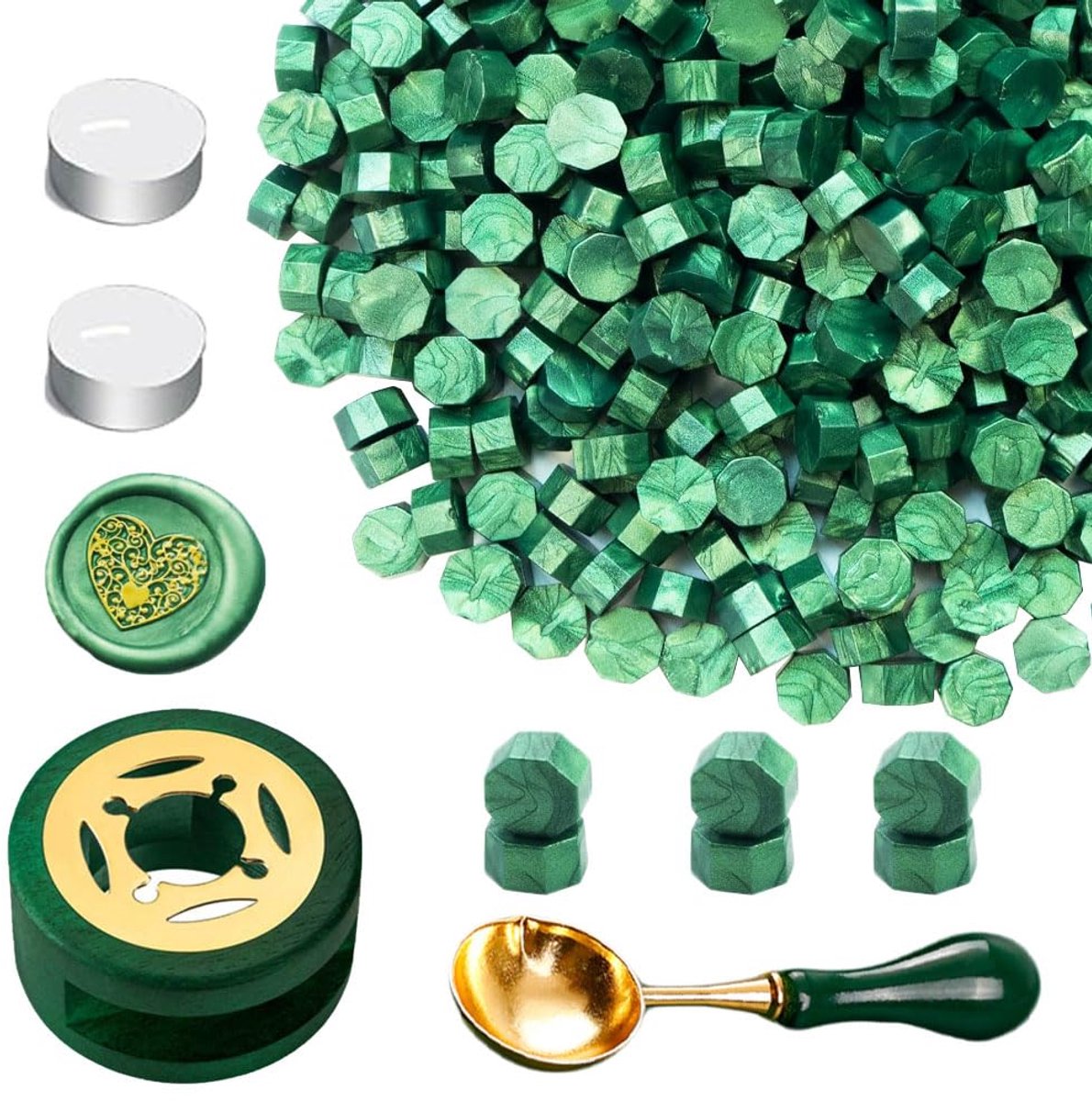 Seal Kralen Set,Ioggtser verzegelende waskralenset met 450 st