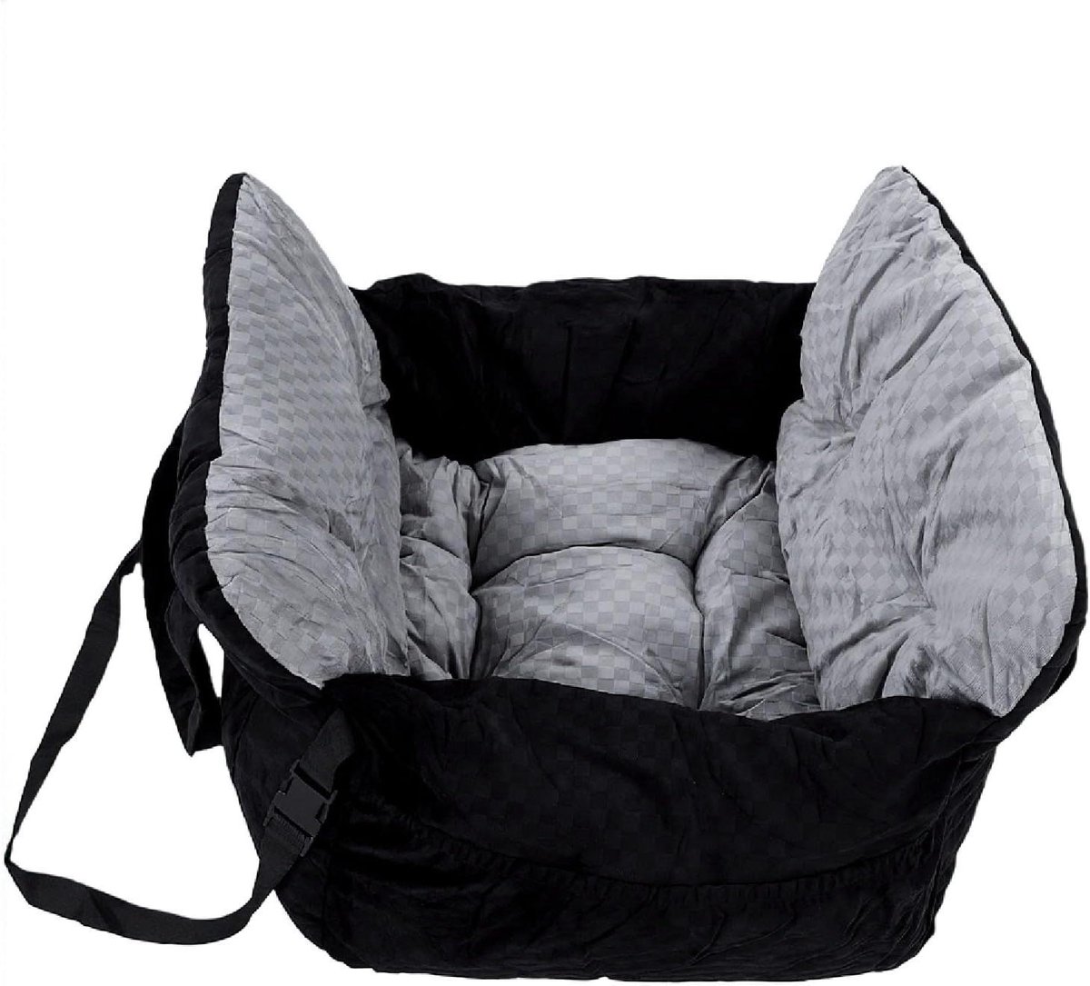 Honden autostoel - Reisbed huisdier - Veilig reizen - Ademend ontwerp - 41 x 30 x 7 cm - Grijs