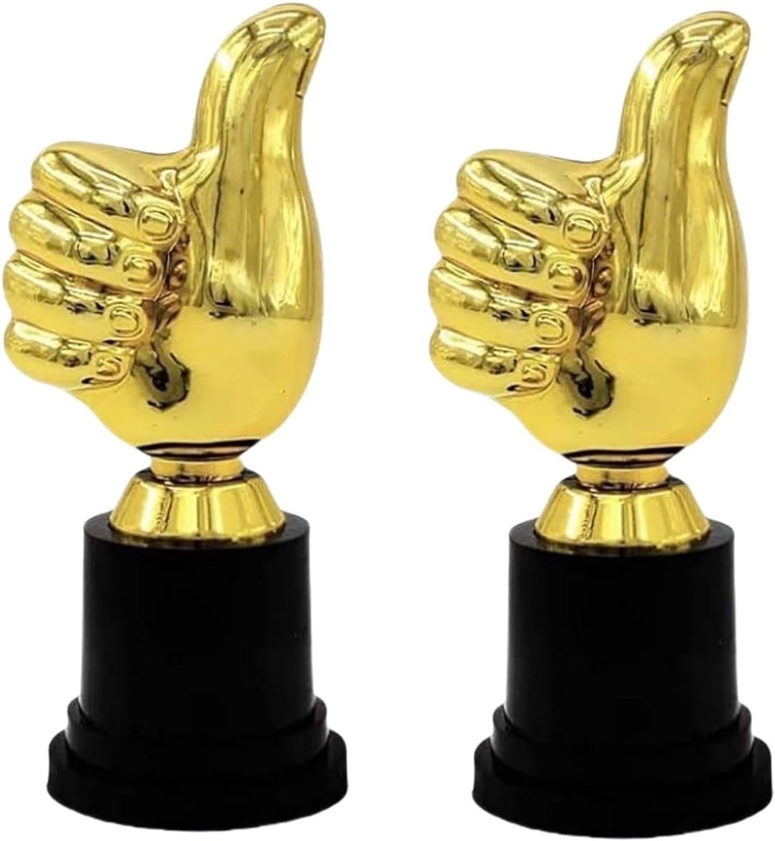 trofee als onderscheiding, 2 stuks trofee voor kinderen, duim trofee