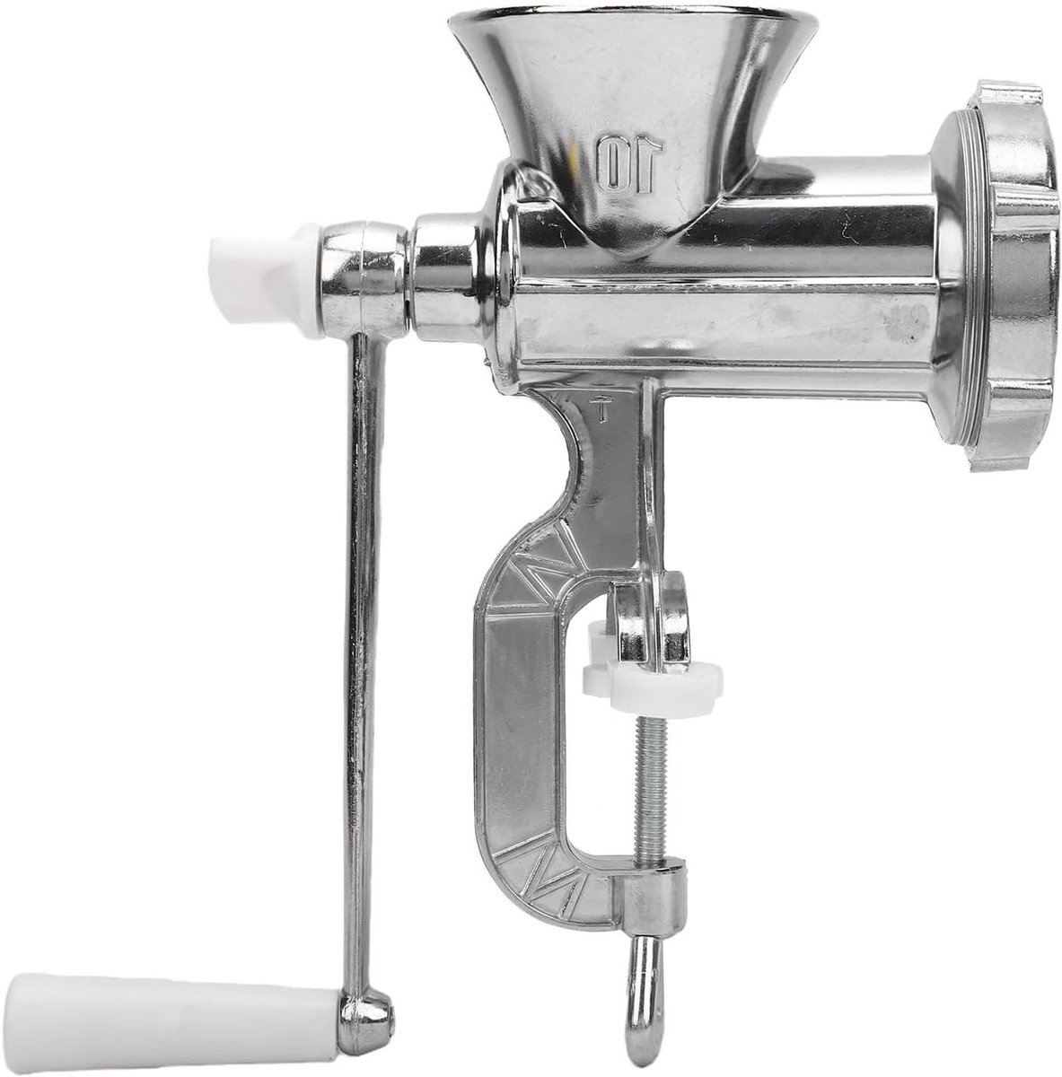 Handmatige Vleesmolen - Worstmaker Groentehakker - Zelf Worst Maken - Stevige Aluminium Constructie - Nr. 10 - Aluminium
