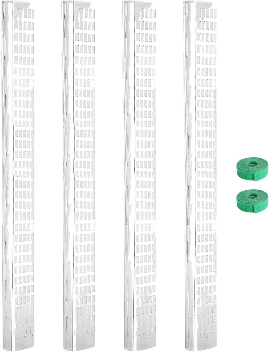 Mosstokken voor Planten - Plantensteunen Klimplanten - Verticale Groei Ondersteunen - Versterkte Wortelhechting - 4 stuks - Groen