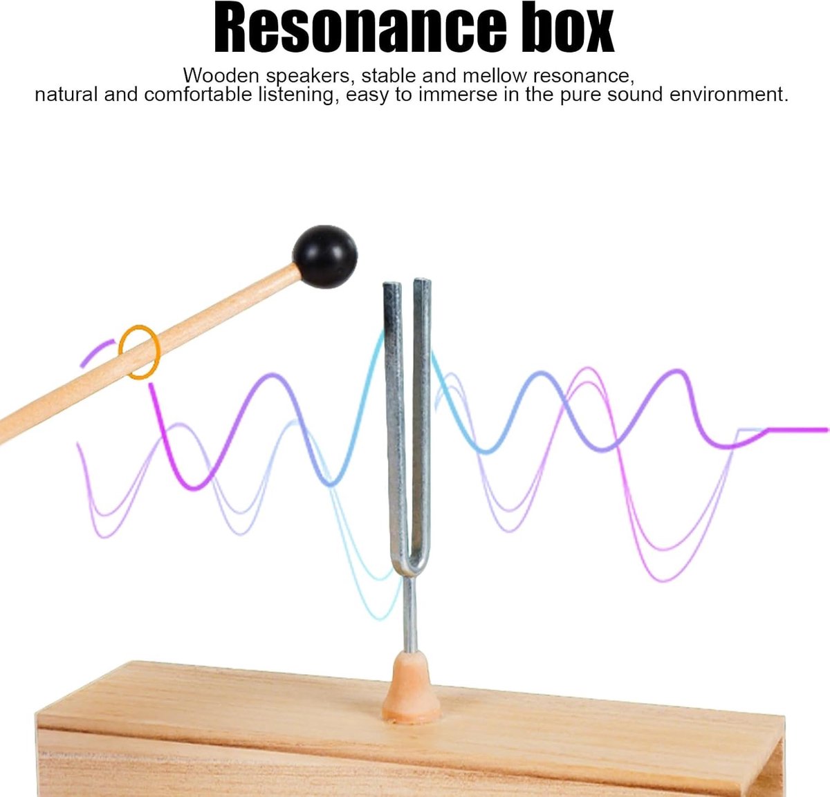 Resonantiebox voor Stemvorken van Aluminium, Ideaal voor Geluidstherapie, Yoga en Meditatie