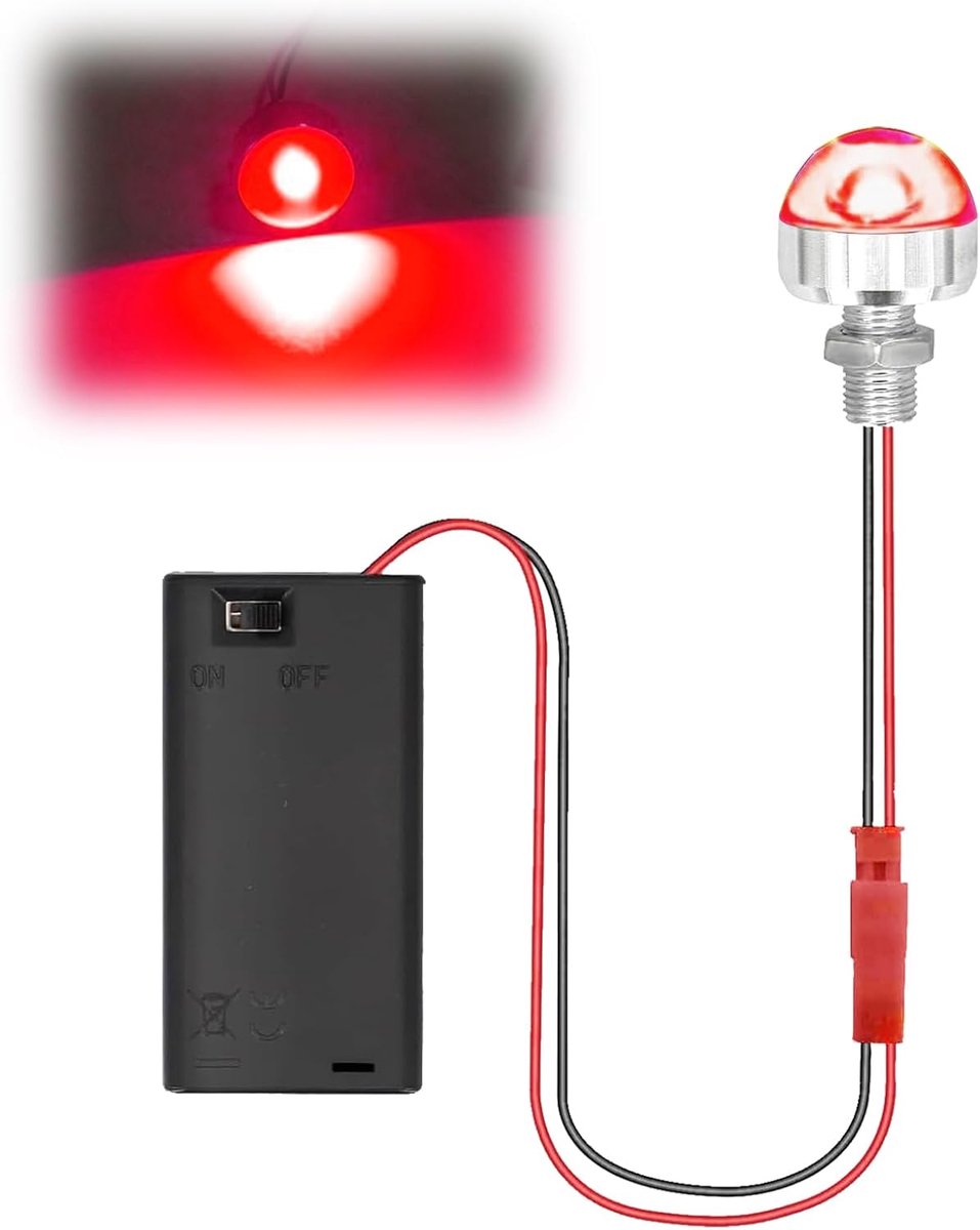 mini led-licht optioneel rood/geel/blauw/groen/paars/wit met AA-batterijhouder en schakelaar, micro led klein kerststallicht voor doe-het-zelf led-modelbouw kabouter microhuis
