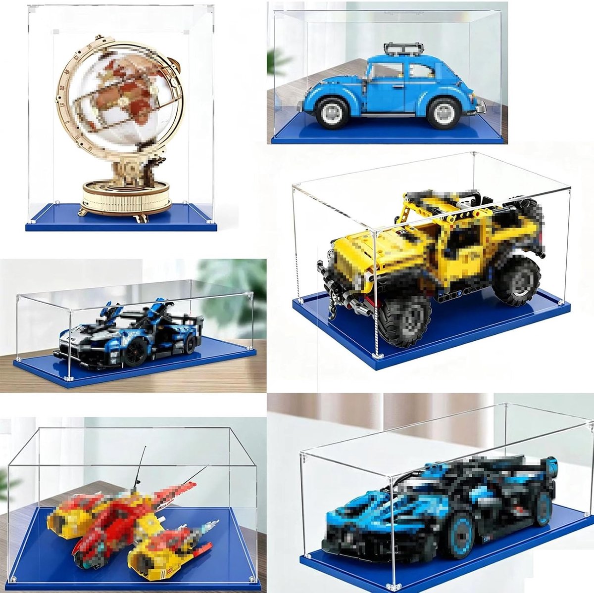 vitrine, 3 mm, acryl vitrine, stofdicht, presentatiedoos, voor Lego