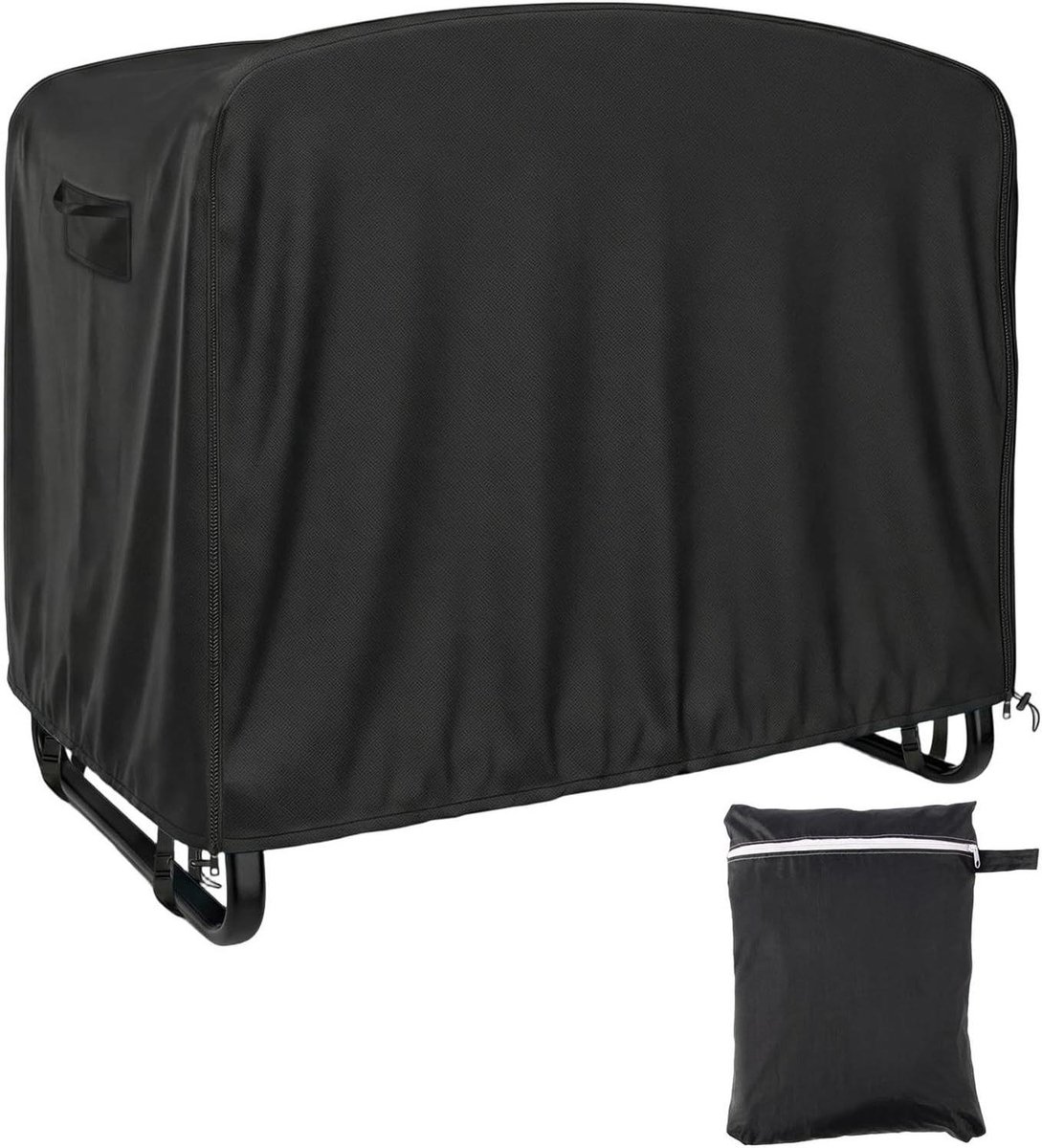 Trampolinehoes Rechthoekig - Trampoline beschermhoes - Trampoline beschermen - Waterdicht UV-bestendig - 183 cm - Zwart