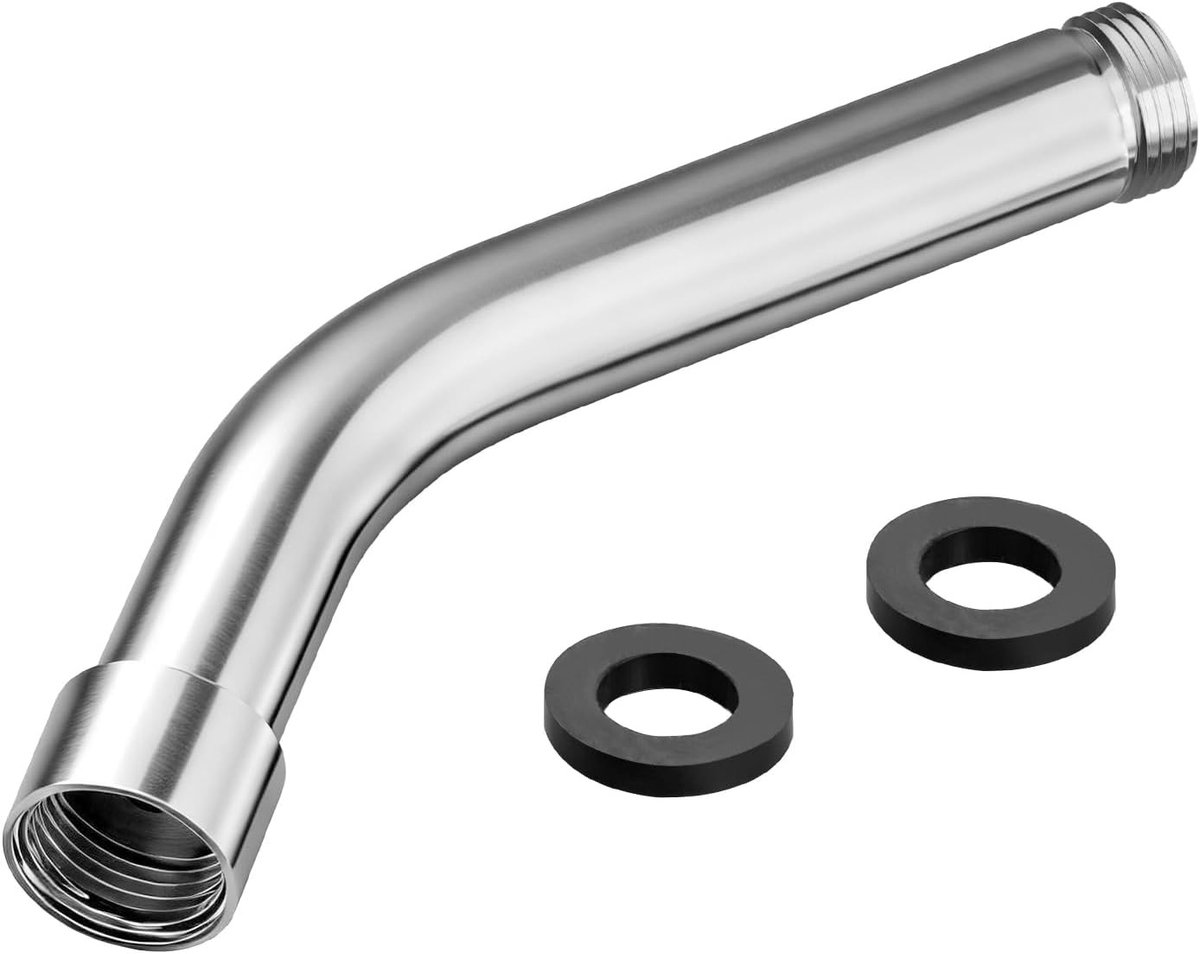 SnelShoppen - Douchekop Verlenging 6 Inch, G1/2 Draad, 304 RVS, Handdouche Accessoires, Hygiënisch en Onderhoudsvriendelijk voor Badkamer