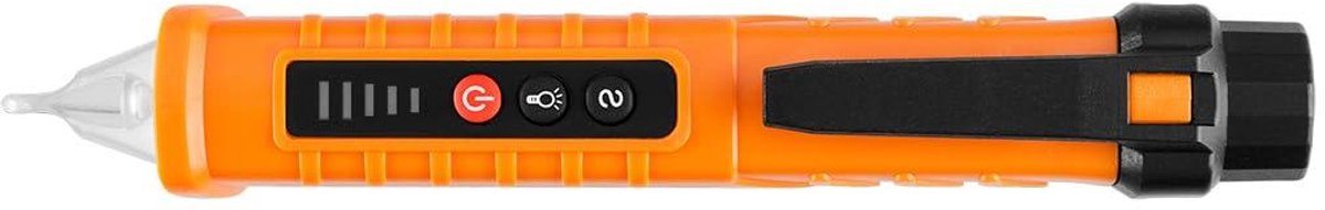 Spannings Tester - Spanningszoeker Contactloos - Veilig Elektra Controleren - Met Geïntegreerde Zaklamp - 12-1000 V AC - Grijs