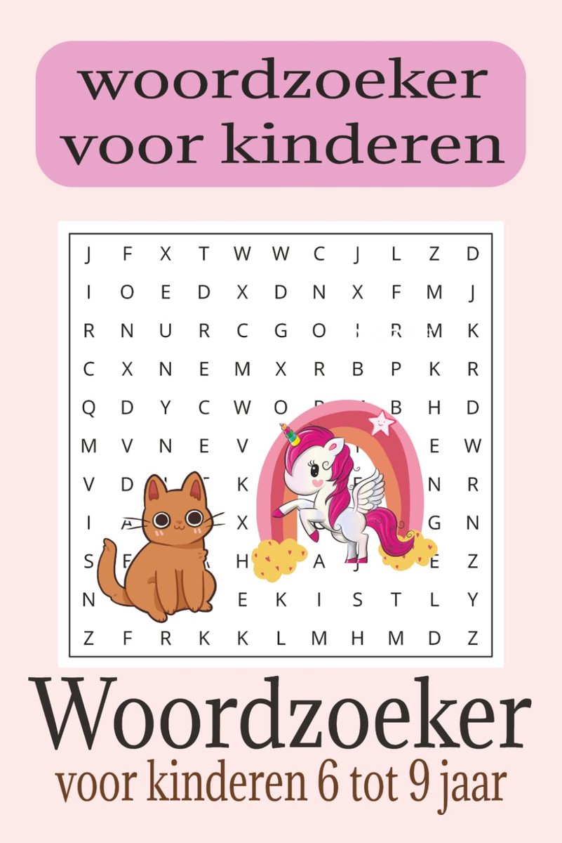 Woordzoekers voor kinderen 6-9 jaar - makkelijke en uitdagende puzzels - urenlang puzzelplezier - SnelShoppen