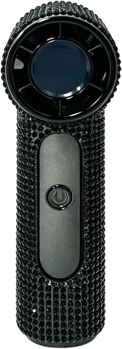 Draagbare Ventilator - Persoonlijke Ventilator - Zomerse Koeling - Stijlvol Strass Ontwerp - 11.5 cm - Zilver