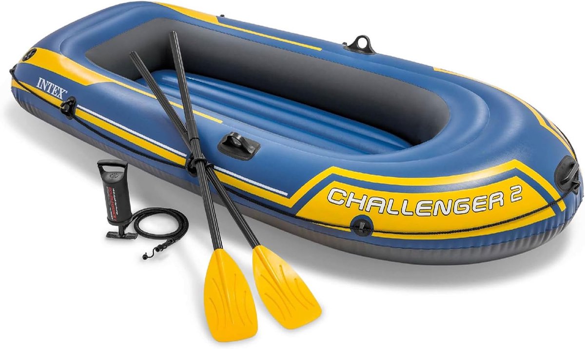 Opblaasbare Boot 2 Personen - Inclusief Roeispanen en Handpomp - PVC - Draagvermogen 170 kg - 236 x 114 cm