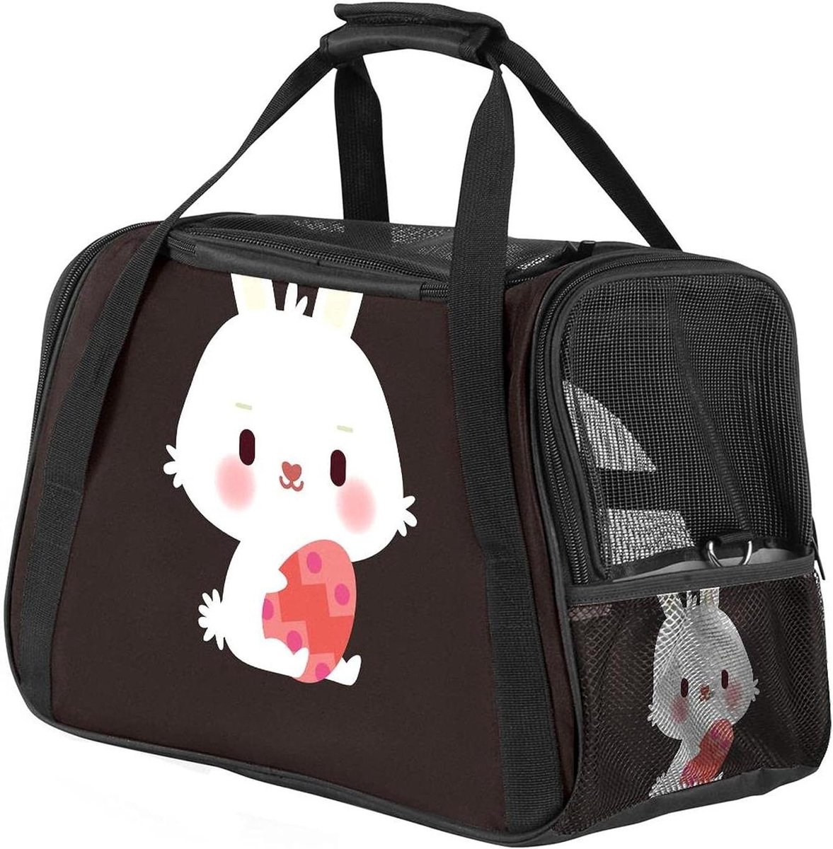 Reisdraagtas Huisdier - Reismand Kat Hond - Veilig Reizen - Luchtvaartmaatschappij Goedgekeurd - 43x25x30 cm - Meerkleurig