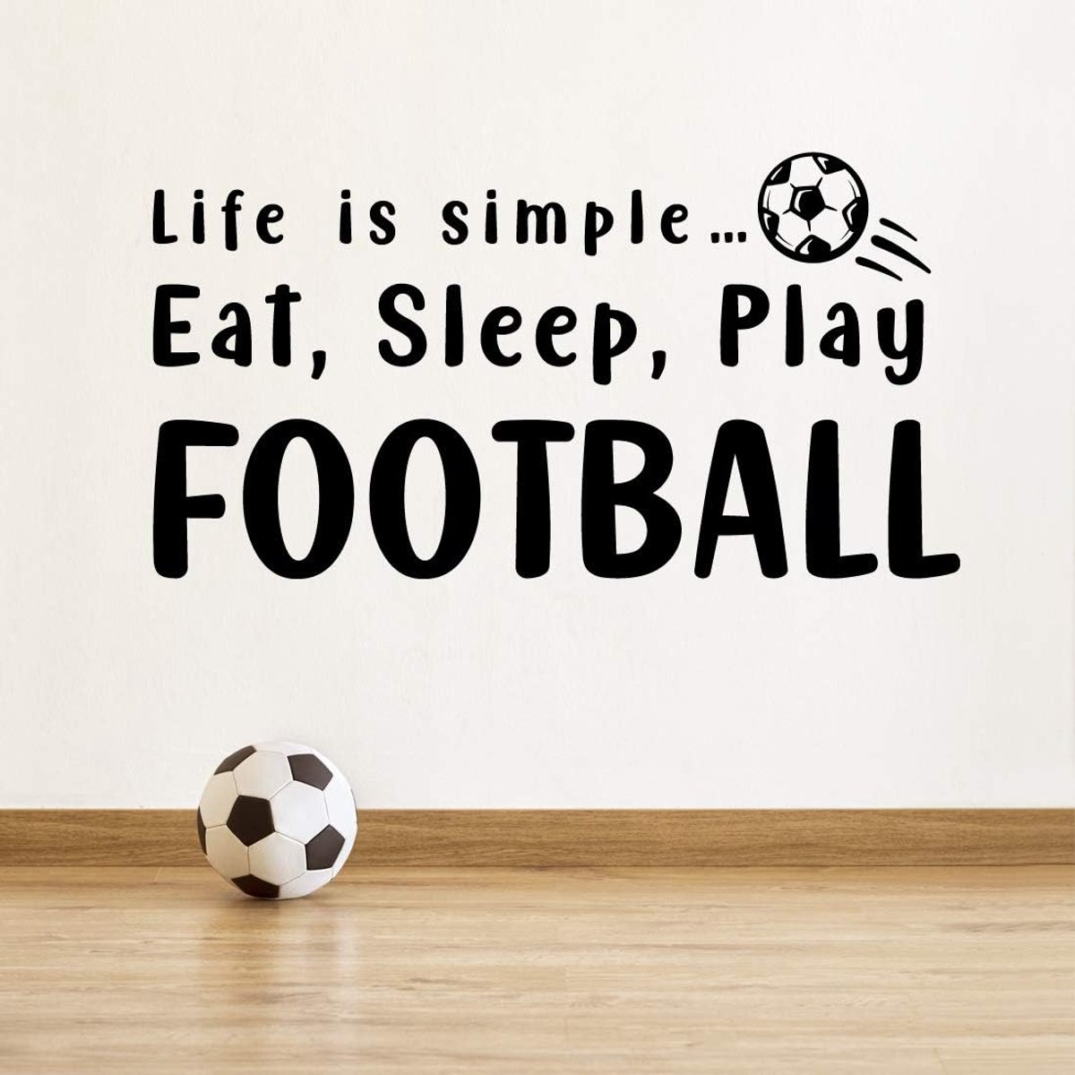 SnelShoppen - Food Sleep Play Voetbal Muurstickers Kunst Wanddecoratie Keuken Liverpool FC Stickers Poster Behang voor Woonkamer Thuis Decoratie Jonge