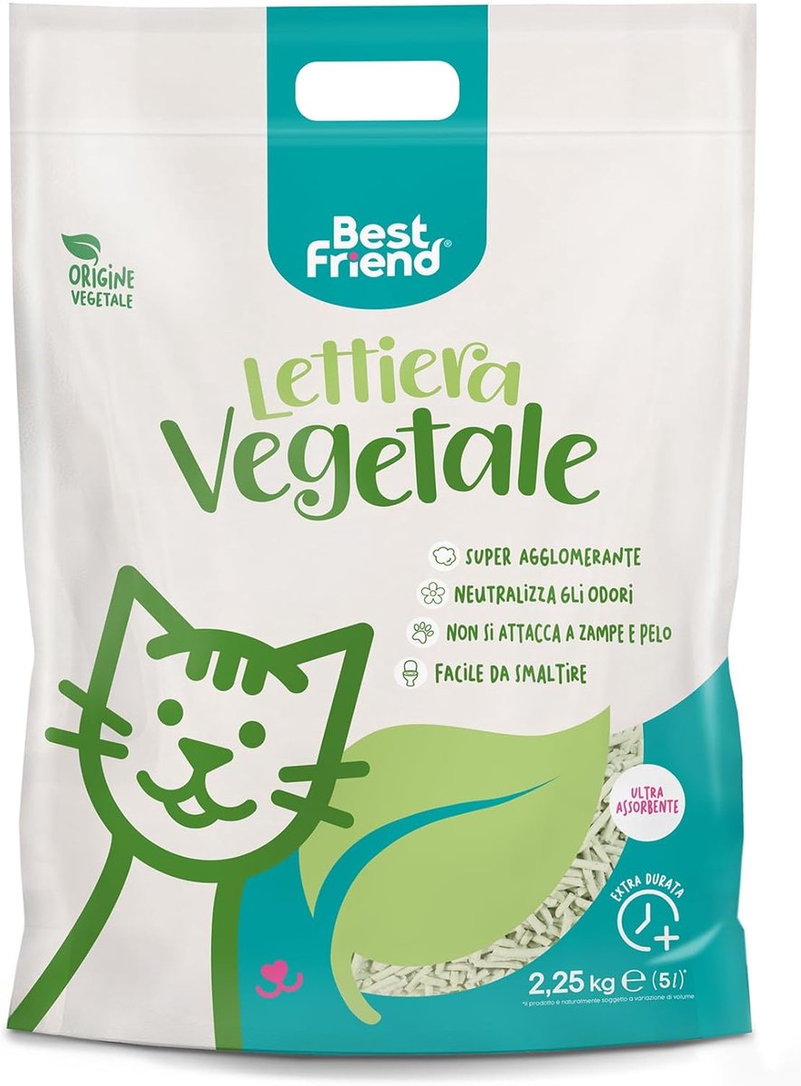 SnelShoppen - Duurzame kattenbakvulling 5 liter - Natuurlijke zand, super klonterend, geur neutraliserend, geen plakken aan poten of vacht, biologisch