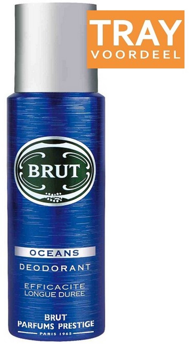 BRUT OCEANS DEODORANT SPRAY 6 X 200 ML