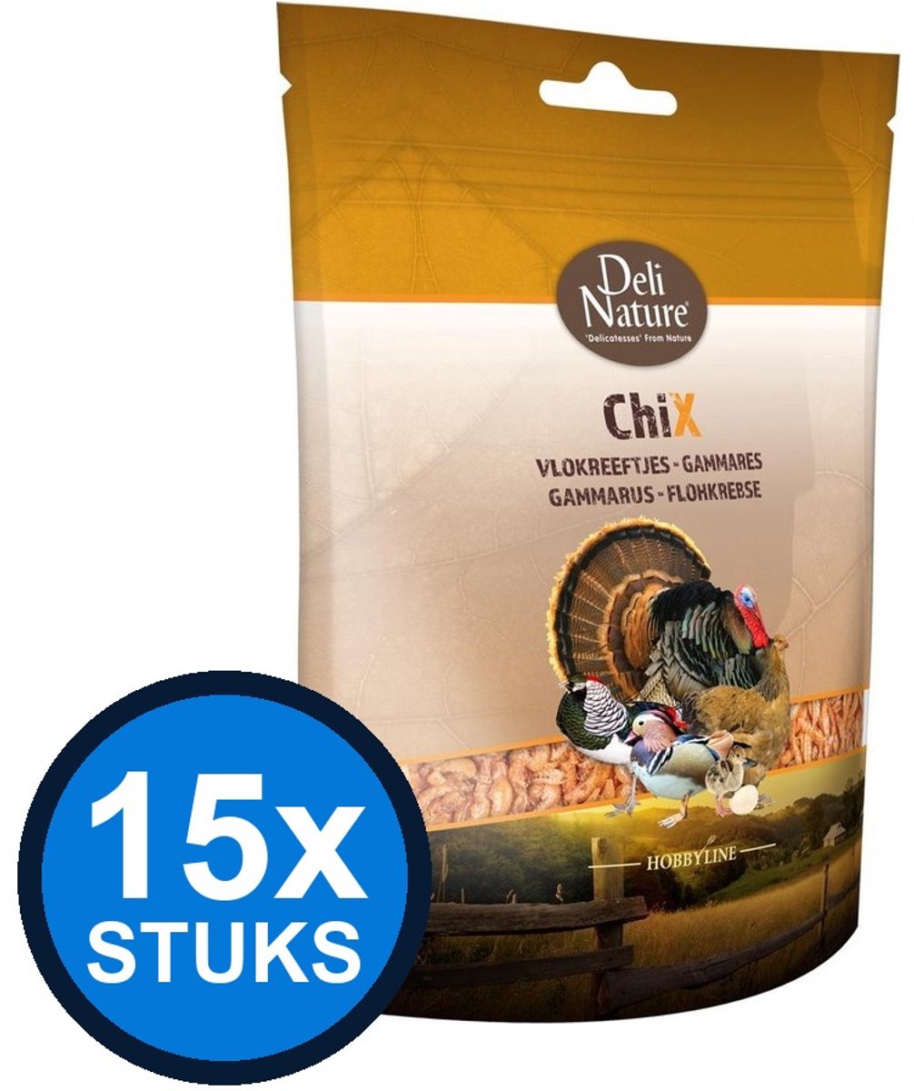 15x Deli Nature - ChiX vlokreeftjes 150gr - Kippenvoer - 150 g