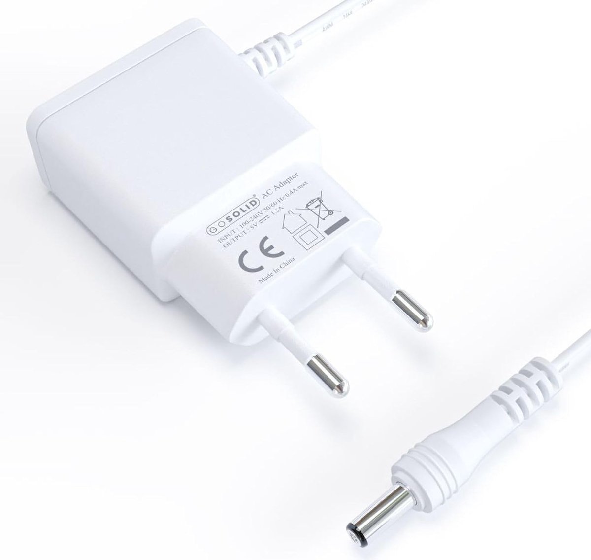 Thijox - GO SOLID! Babyfoon Oplader voor Alecto DVM-71 Monitor - Compatibele Adapter - Opladen Babyfoon - Betrouwbare Stroomvoorziening - Compact en L