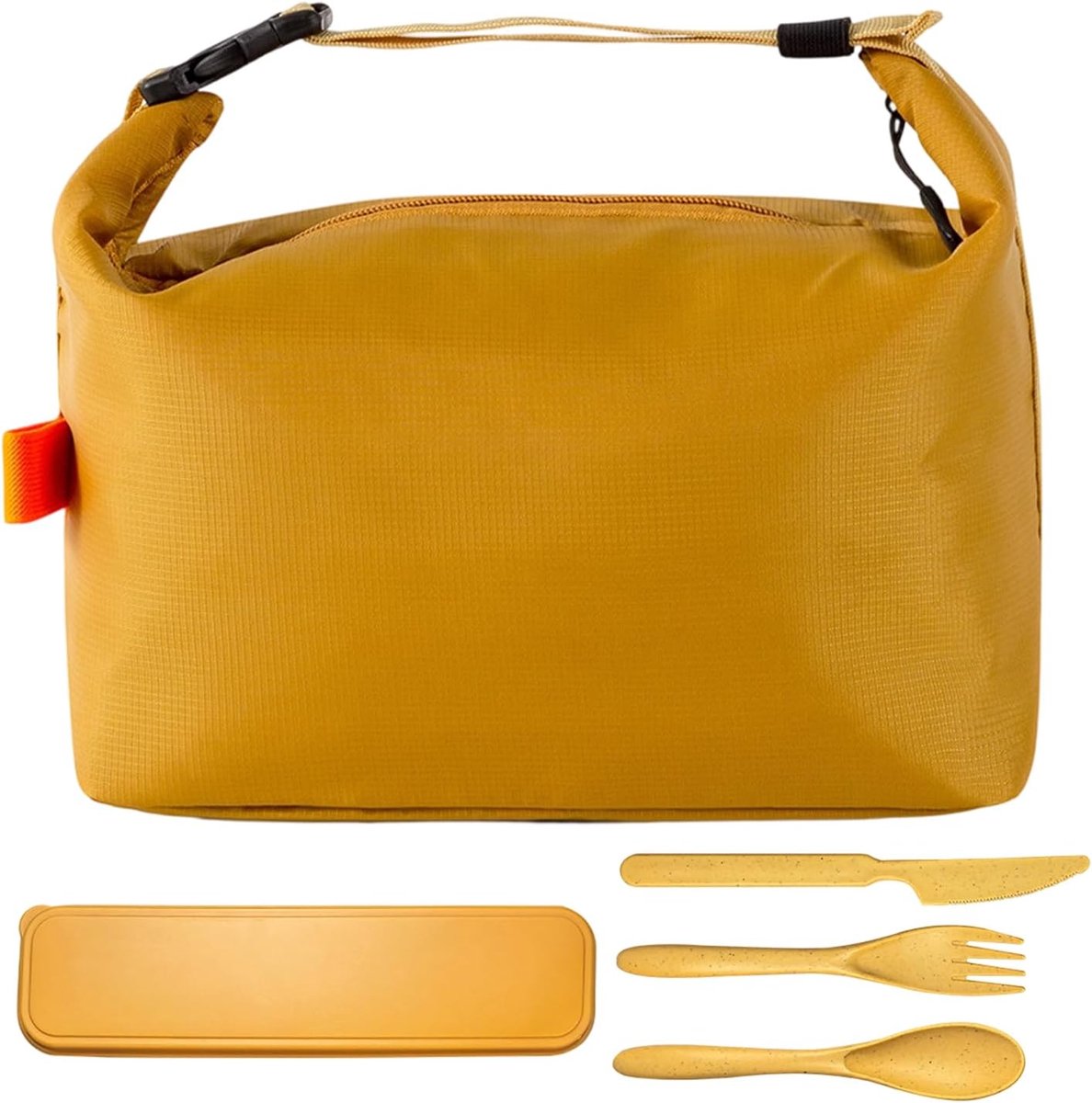Thijox - Herbruikbare Geïsoleerde Lunch Box Tote Bag, Lekvrije Koeltas voor Kinderen en Volwassenen, Draagbaar Ontwerp, 24x14x22cm, Geel, Perfect voor