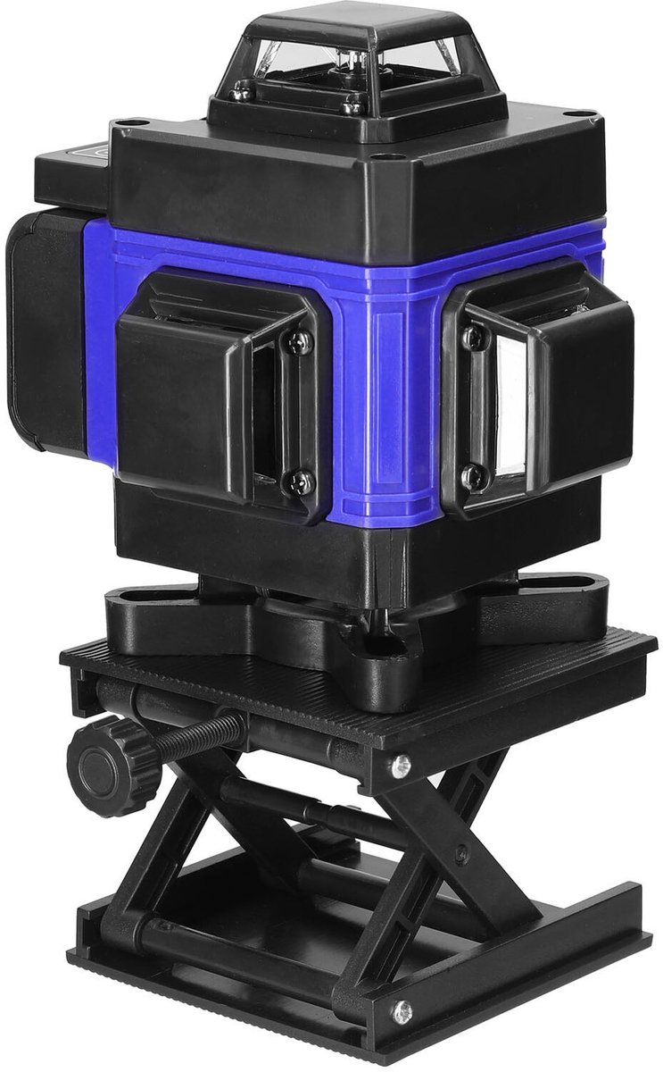 4D 16-lijns laserwaterpas - Inclusief statief - 360° groene laser - Automatische nivellering - Wordt geleverd met 1,2 m statief, 2 x 2400 mAh accu's, muurbeugel en afstandsbediening - Professionele laserwaterpas