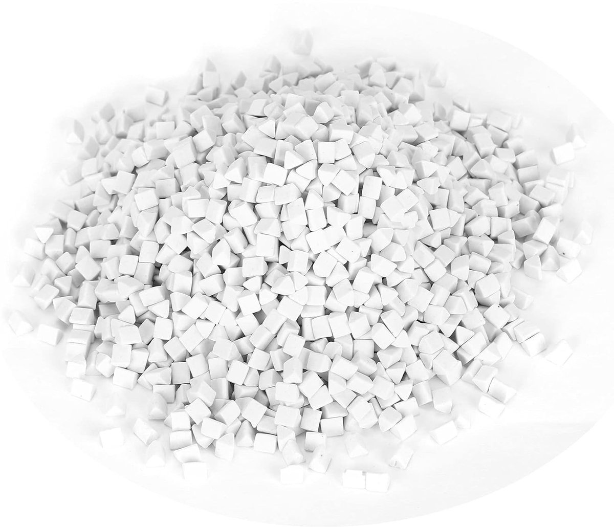 Kleine keramische vulmedia voor rock tumbling, DIY supplies, keramische pellets en driehoekige schuurmaterialen voor sieradenbewerking