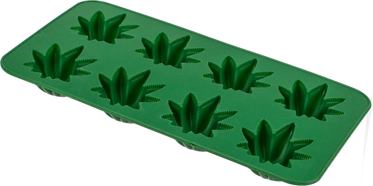 Ijsblokjesmaker ijsblokjeshouder van silicone (2-delige set hennepbladeren)